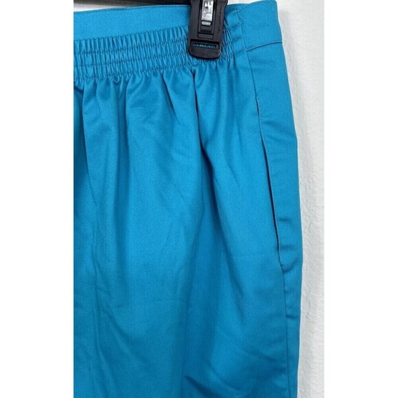 Alfred Dunner Teal Classic Twill Pull On Capri w Lace Inset Bottom Size 8 - Picture 9 of 9